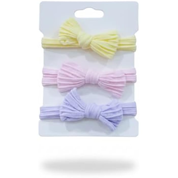 Bow Hair Elastics – 3 Pieces On The Card | 5 Dozen Set for Holding Hair and Daily Use - Image 2